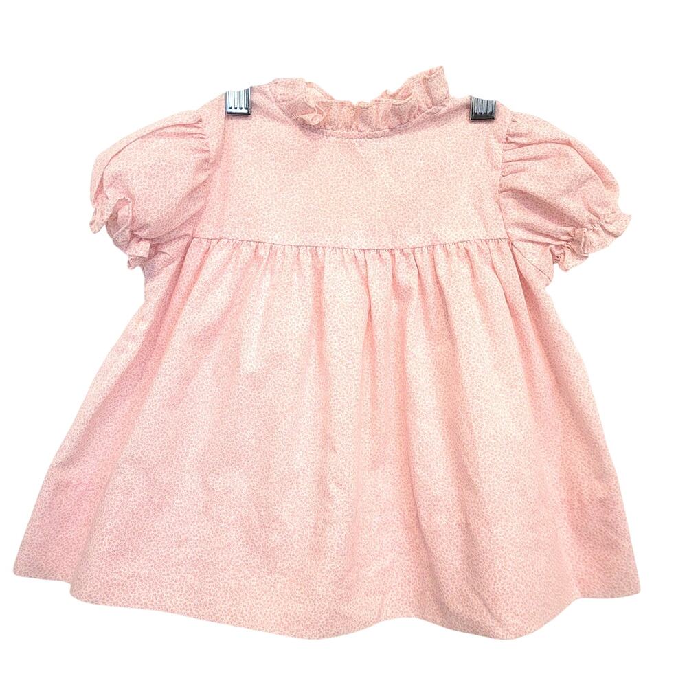Vintage Nana’s Pets Baby Girl Dress & Bonnet Set Size 1 Pink & White Easter